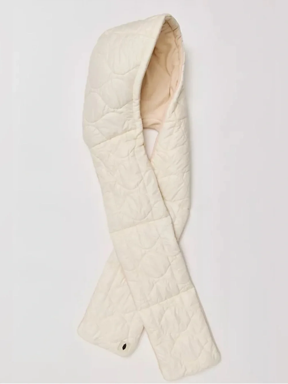Free People Movement Fleece Lined Hooded Scarf New Cream